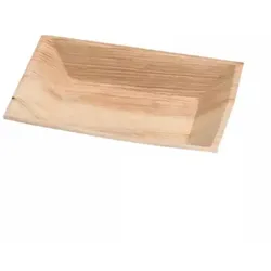 Ekoe Rechteckige kompostierbare Palmblattteller 17x12 cm 25 Stk