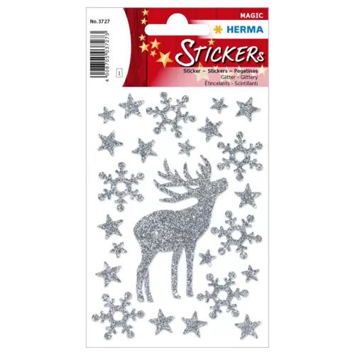 HERMA Aufkleber 3727 Hirsch, silber, 20 Etiketten