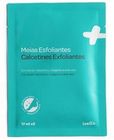 Wells Meias Esfoliantes Ácido Hialurónico Colagénio 17 ml x 2