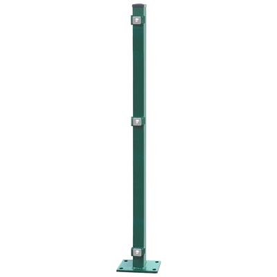 Zaunpfosten ARVOTEC "EASY 100", grün, H:109cm, Edelstahl, Kunststoff, Zaunpfosten, 6x4x109 cm für Mattenhöhe 100 cm, zum Aufschrauben