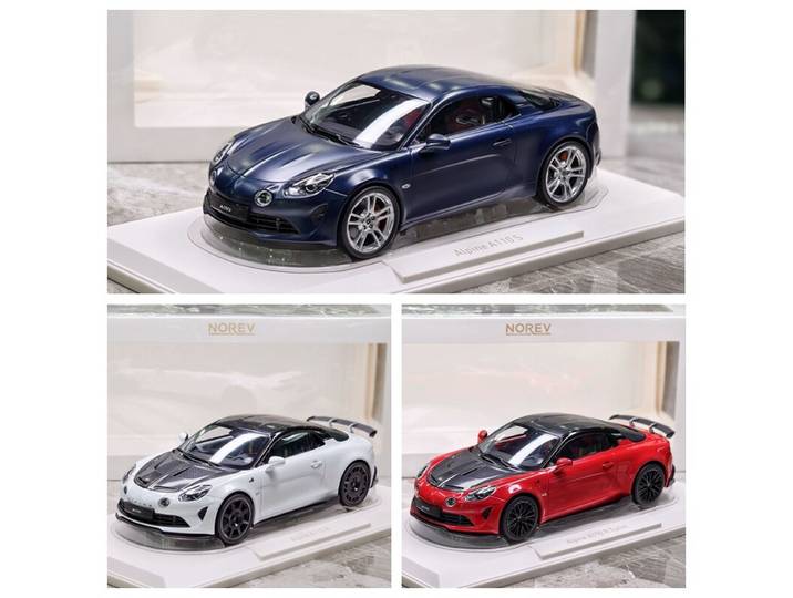 Modèle de voiture en alliage Diecast NOREV à l'échelle 1:18 Alpine A110 R Turini S 2025