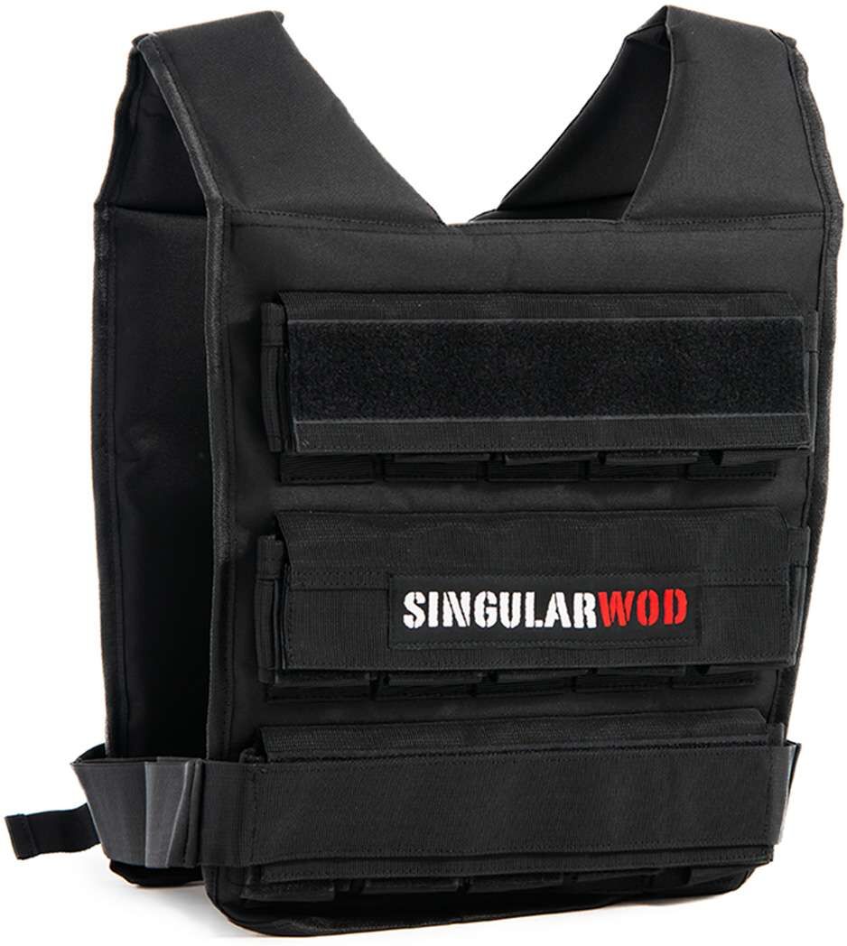 SingularWod Chaleco lastrado de musculacion Cross Training . Negro