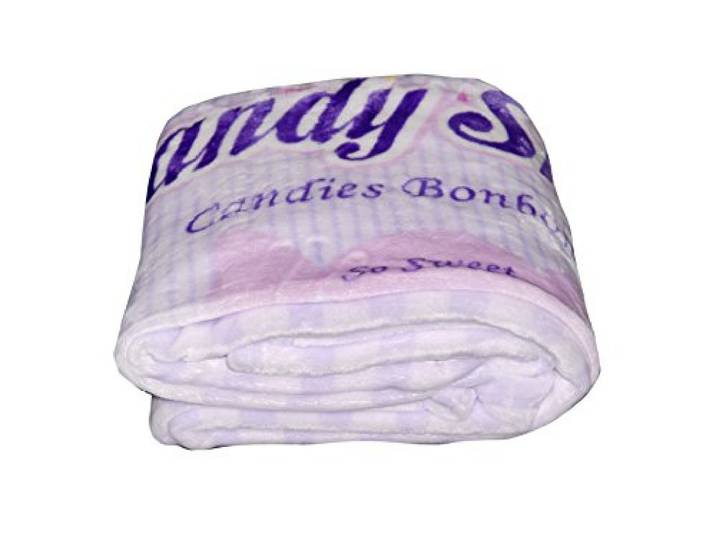 Goldmond Home, Wohndecke 50s Style, Retro, 150 x 200 cm, lila, Candy Shop