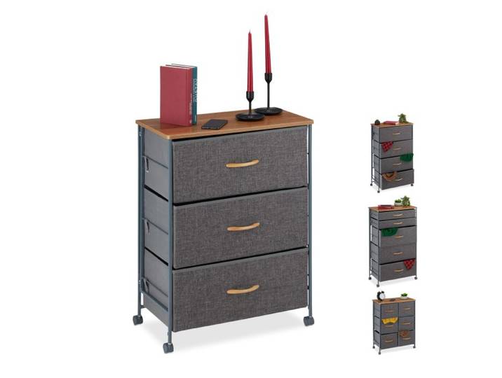 Relaxdays Schubladenschrank mit Rollen