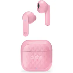SBS Air Free - TWS-Kopfhörer mit 250-mAh-Ladestation (3.50 h, Kabellos), Kopfhörer, Pink