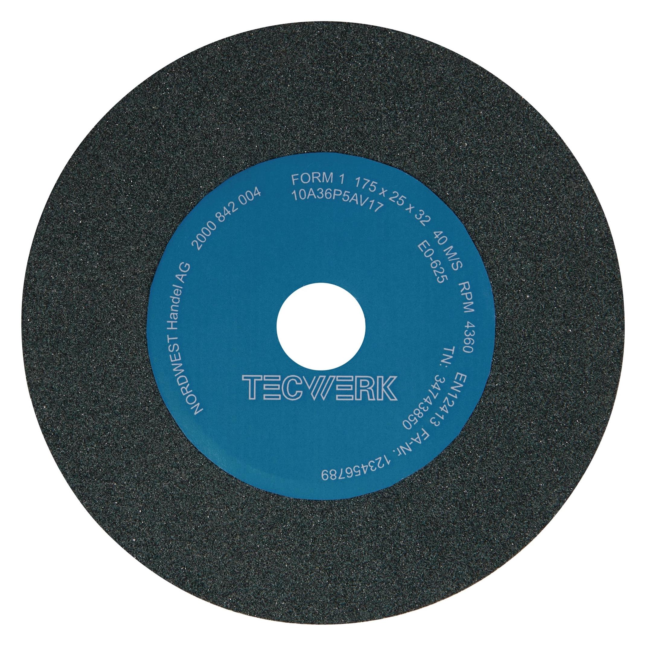 Tecwerk Schleifbockscheibe Ø175xB25x32mm 60 Form A Normalkorund (60) (2000842022)