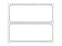 Zebra Z-Perform 1000D - Papier - seidig - permanenter Acrylklebstoff - unbeschichtet - perforiert - 6,2 mil - weiß - 50 x 20 mm 3350 Etikett(en) (1 Rolle(n) (3013222-T)