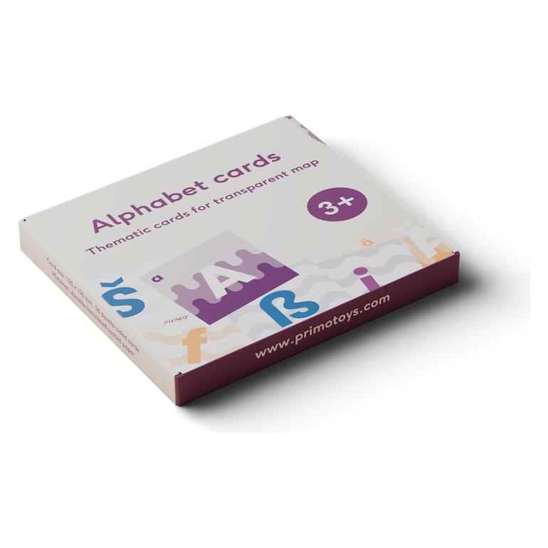 Primotoys Primo Toys - tématické karty pro transparentní mapu - abeceda (PT-CARDS ABC)
