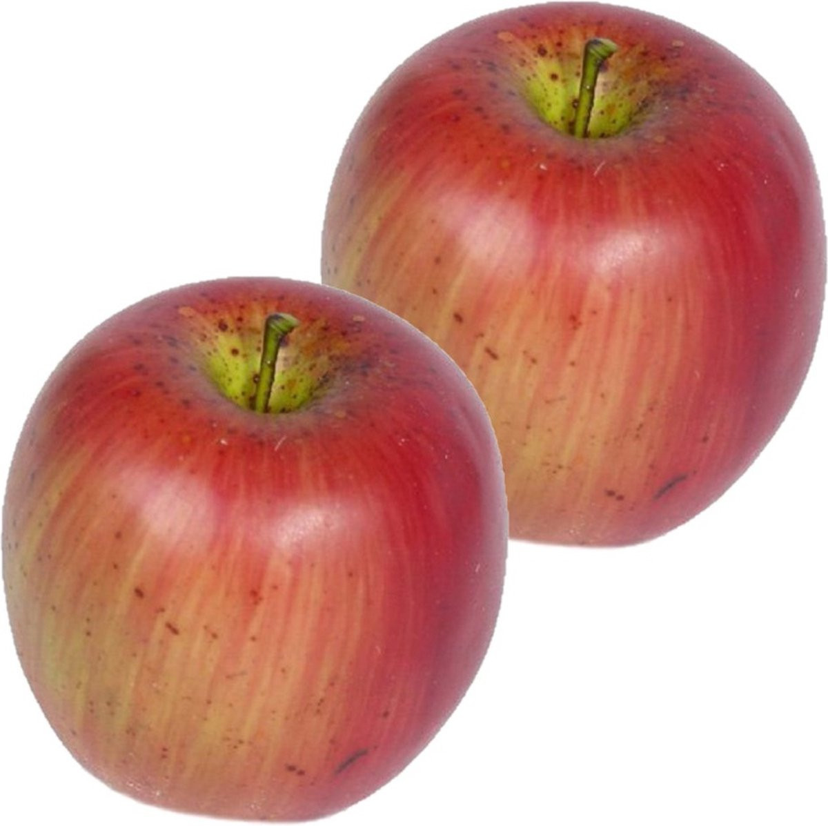 Bellatio Kunstfruit Appels - Set van 8 decoratieve appels - 8 cm
