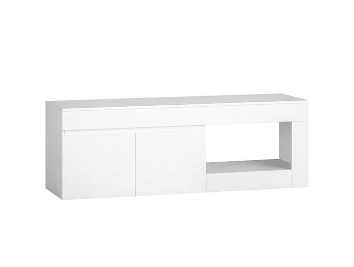 Homcom Tv-Lowboard Spanplatte Weiß, 40x48x140 cm, Wohnzimmer, TV Möbel, Lowboards, Lowboards stehend