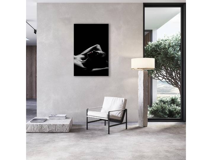 Alu-Dibond-Druck QUEENCE Sinnliche rote Lippen , farbe bild(er): grau, B:40cm H:60cm, Alu Dibond, Bilder, Alu-Dibond-Druck, Erotische Fotokunst in Galeriequalität inkl. Aufhängesystem