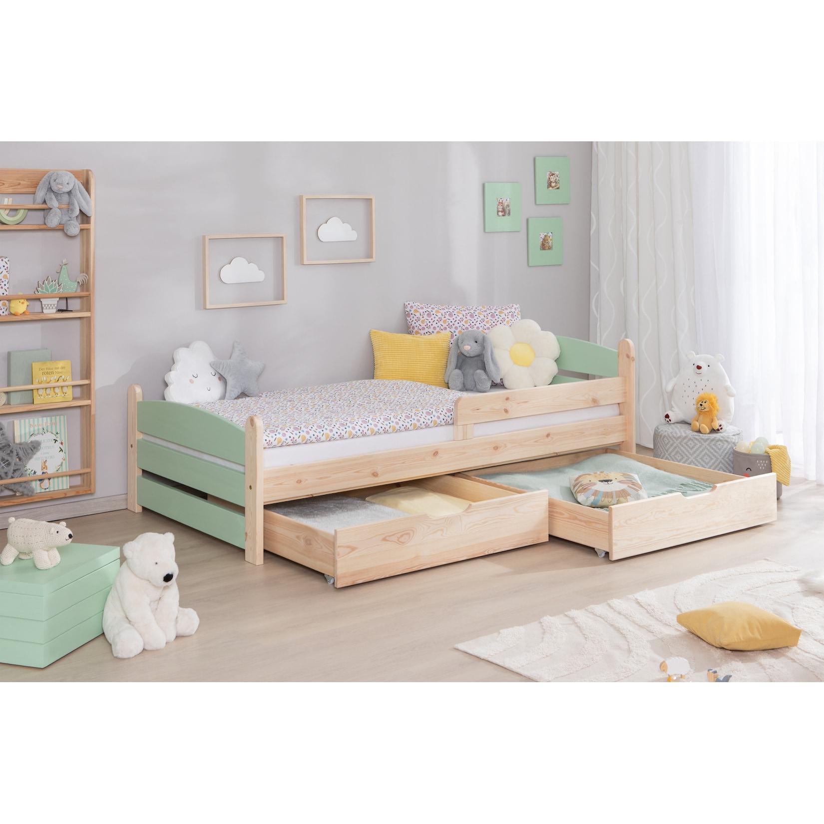 TiCAA Einzelbett „Mello“, Kinderbett, Jugendbett, Schlafzimmer, Kinderzimmer