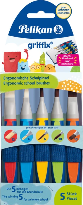 Pelikan Griffix Ergonomische Schulpinsel Set - 5 Stück