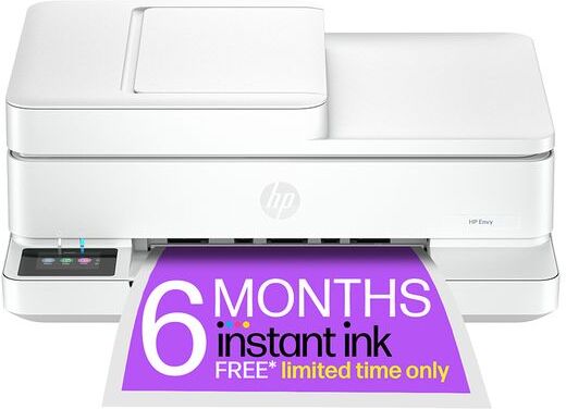 Envy 6530e All-in-One Inkjet Wireless Printer with Fax & 3 Months Instant Ink with HP+