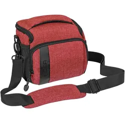 Pedea Kameratasche Gr. L FASHION Foto Tasche mit Regenschutz und Zubehörfächer, rot, Kameratasche, Rot, Schwarz