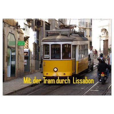 Mit der Tram durch Lissabon (Wandkalender 2026 DIN A2 quer), CALVENDO Monatskalender