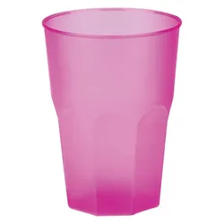 20 Mehrweg Becher pink rosa Plastikbecher 300ml Wiederverwendbar Frost bunt