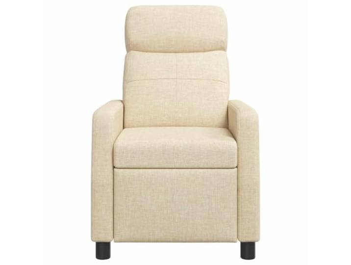 Sessel Recliner Creme aus Polyestergewebe, Verstellbar 115-160 Grad Polyestergewebe, Creme Ton, Metallgestell, Flache Armlehnen, Neigung 115-160 Grad