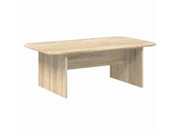 KUTYWEXFM Couchtisch Sonoma-Eiche 93x53x33 cm Holzwerkstoff Wohnzimmer Flacher Wohnzimmertisch mit Stauraum für Zeitschriften, rechteckiges Design und pflegeleichte Sonoma-Eichenoptik.