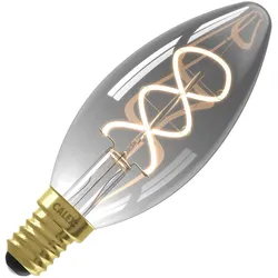 Calex | LED-Glühfaden | Kleine Fassung E14 | B35 Kerze | Titanium | 4W