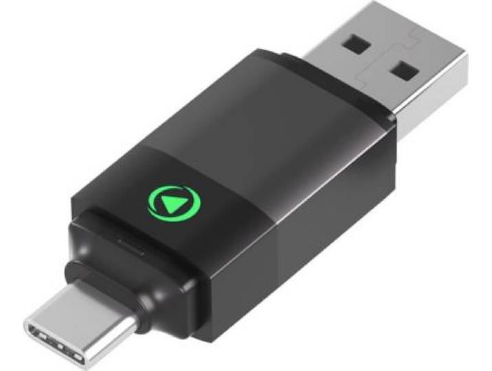 Force Play - Adaptateur Usb A/Usb C 2en1 Usba+C - Carplay / Android Auto