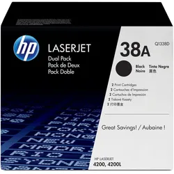 HP, Toner, 38A 2er Pack (BK)