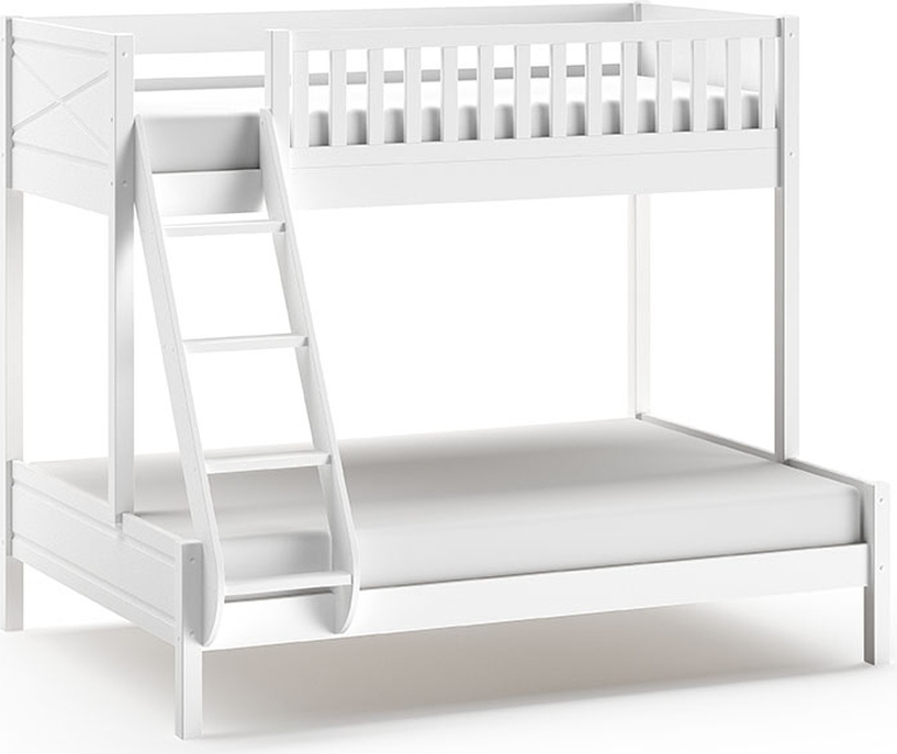 Etagenbett >SCOTT< in Weiß - 207,6x175,4x157,5 (BxHxT)