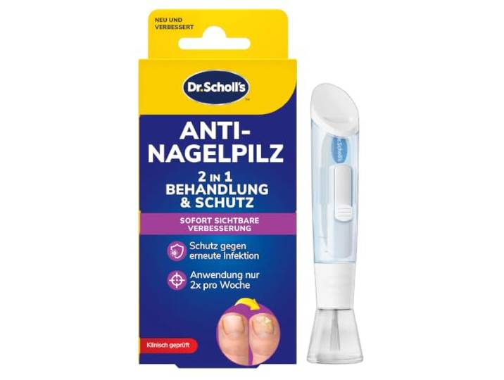 Scholl 2-in-1 Stift bei Nagelpilz - Neuartig entwickeltes System zur Behandlung von Nagelpilz und Pilzinfektionen - Wirkt direkt an der Quelle