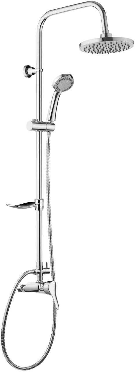 Neuesbad Serie 610 5-Funktionen Duschsäule mit Armatur, Chrom NB1DENBJ01RK1