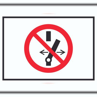 HB-Druck Schalten verboten Symbol Schild A2 (420x594mm)