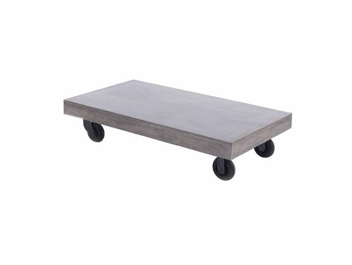 Table basse rectangulaire à roulettes