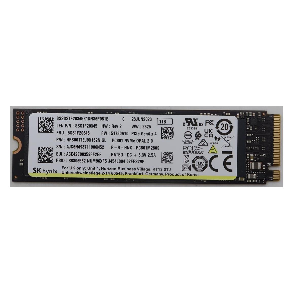 Lenovo Ssd asm (1000 GB, M.2 2280) (5SS1F20645)