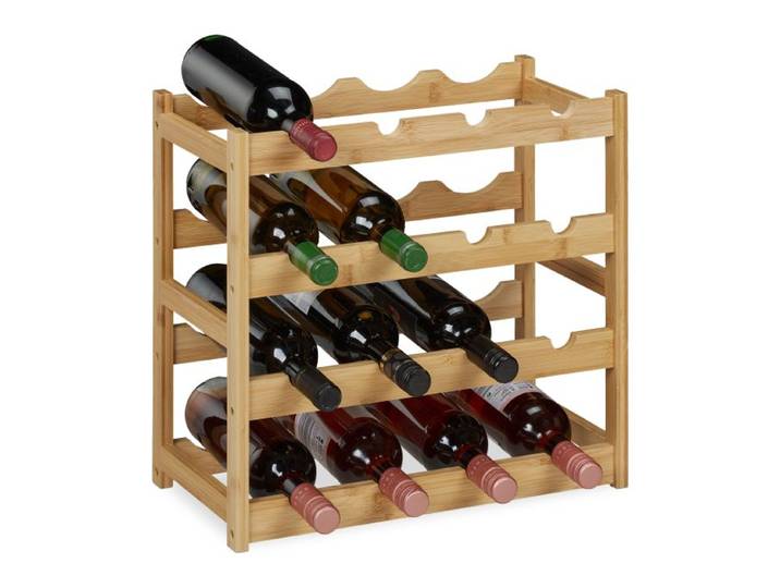 Relaxdays Weinregal für 16 Flaschen