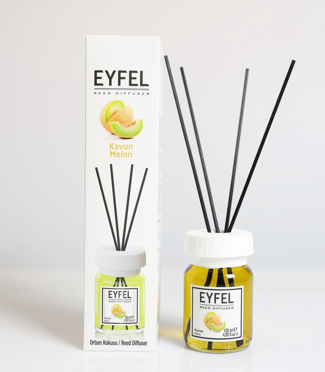 Eyfel Reed Diffuser met geurstokjes - Huisparfum Melon - 120 ml