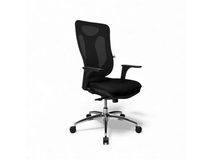 Office chair Topstar Net Pro 100 with 1D armrests, Black/High-gloss polished, New, Ergonomic chair - ideal for flexible working