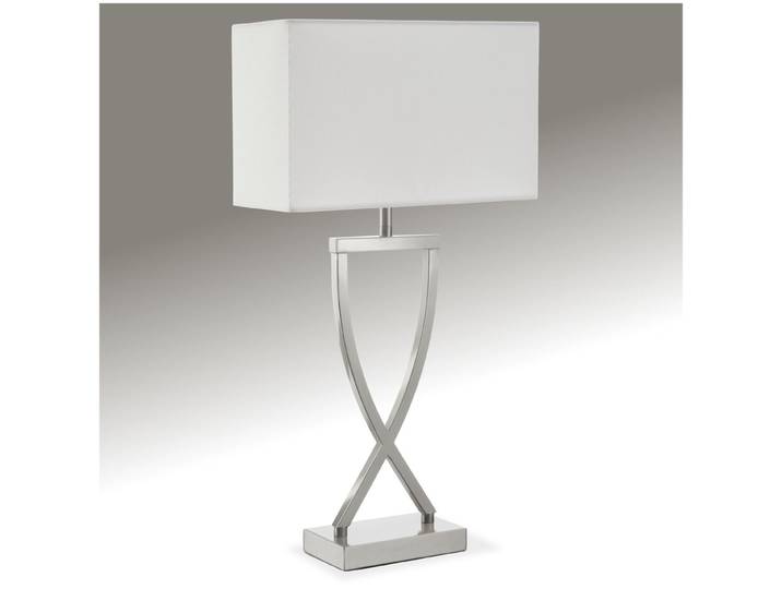 Tischleuchte Avina, modernes Design, 60W - nickelfarben