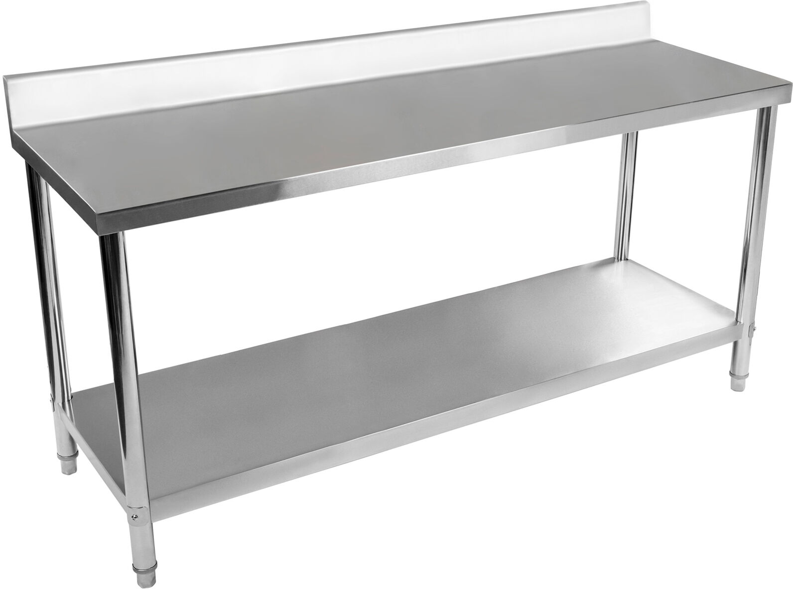Royal Catering Tavolo inox - ECO - 200 x 60 cm - 400 kg - Alzatina -  RCAT-200/60-S