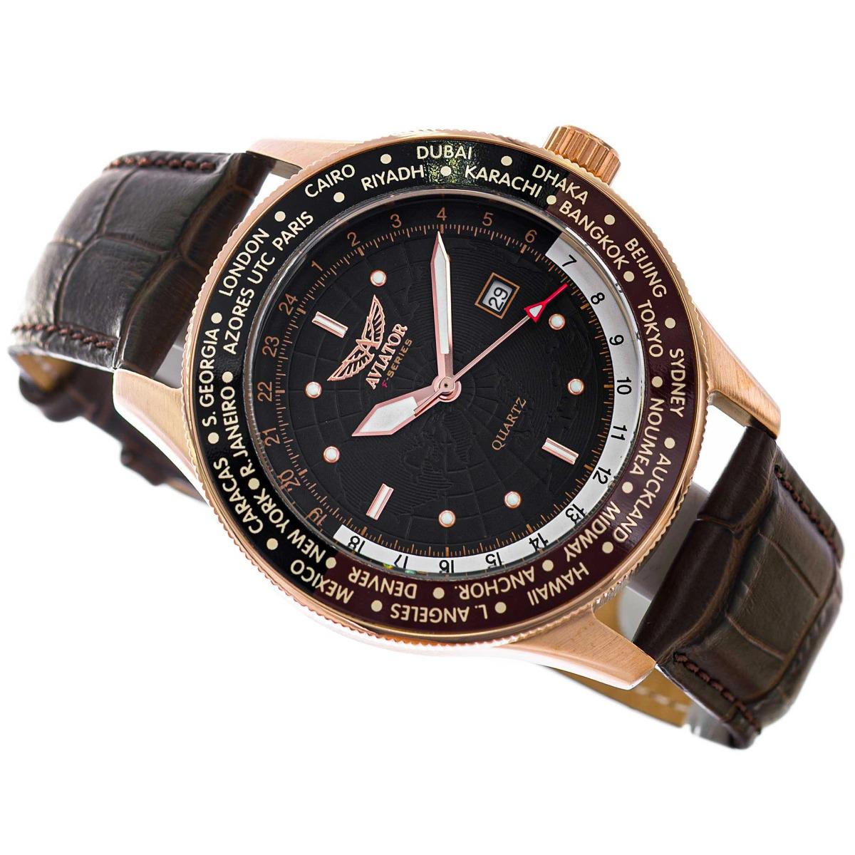 Aviator Horloge F-Series Pilot AVAW9494 Bruin