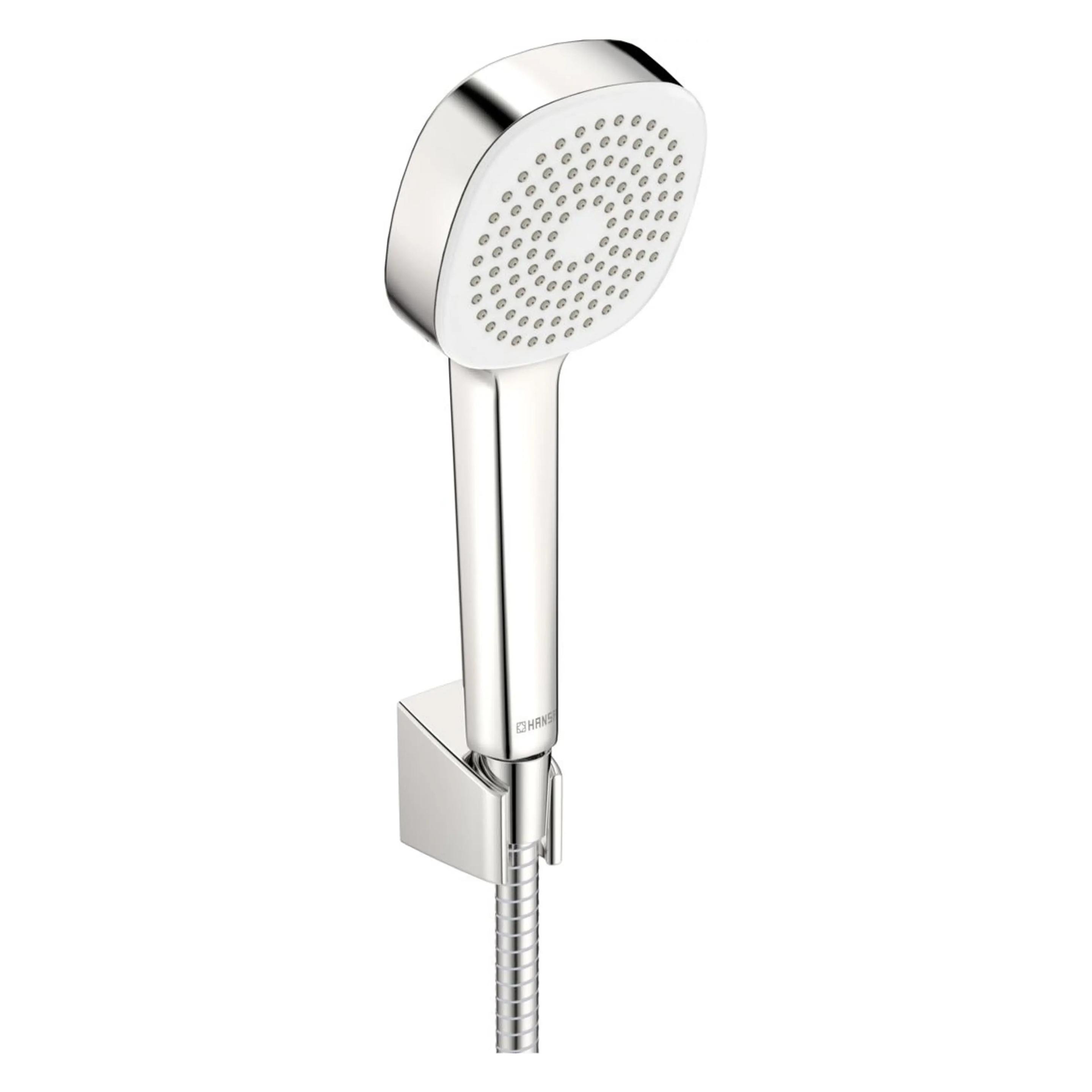 Hansa Hansabasicjet Style Handbrause Set, Wandmontage, 1-strahlig, chrom (1 Strahlart, 18 l/min) (44600113)