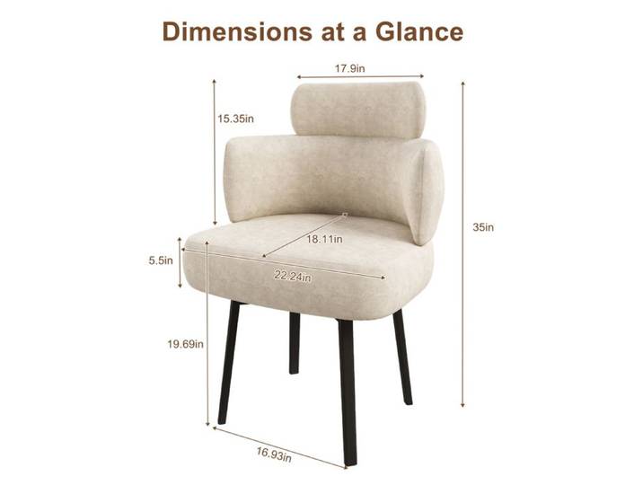 Chaise Essentiel 360° à Tournant – Confort Moderne en Crème-Blanc