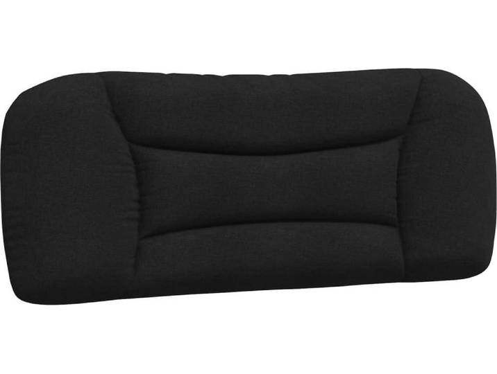 Coussin de tête de lit Noir 100 cm Tissu
