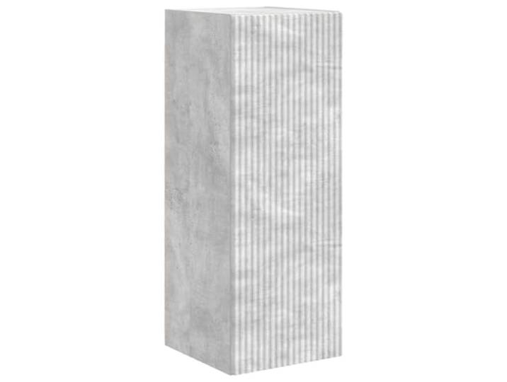 LMTYOENFG TV-Wandschrank Beton Wandmontiert 30x31x80 cm Holzwerkstoff Kompakt hängend für Wohnzimmer: 90°-Klapptür mit 3 Fächern für Receiver und Deko, pflegeleichtes Beton-Design.