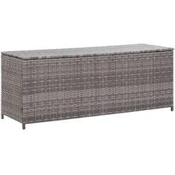 vidaXL Garten-Auflagenbox Grau 150x50x60 cm Poly Rattan