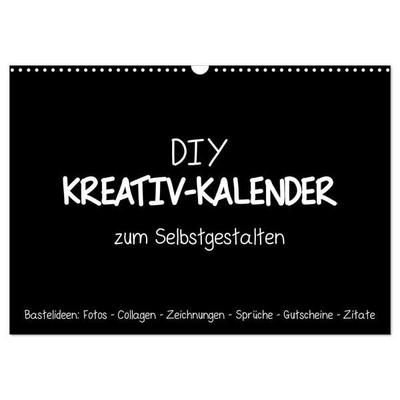 Bastelkalender: DIY Kreativ-Kalender -schwarz- (Wandkalender 2027 DIN A3 quer), CALVENDO Monatskalender