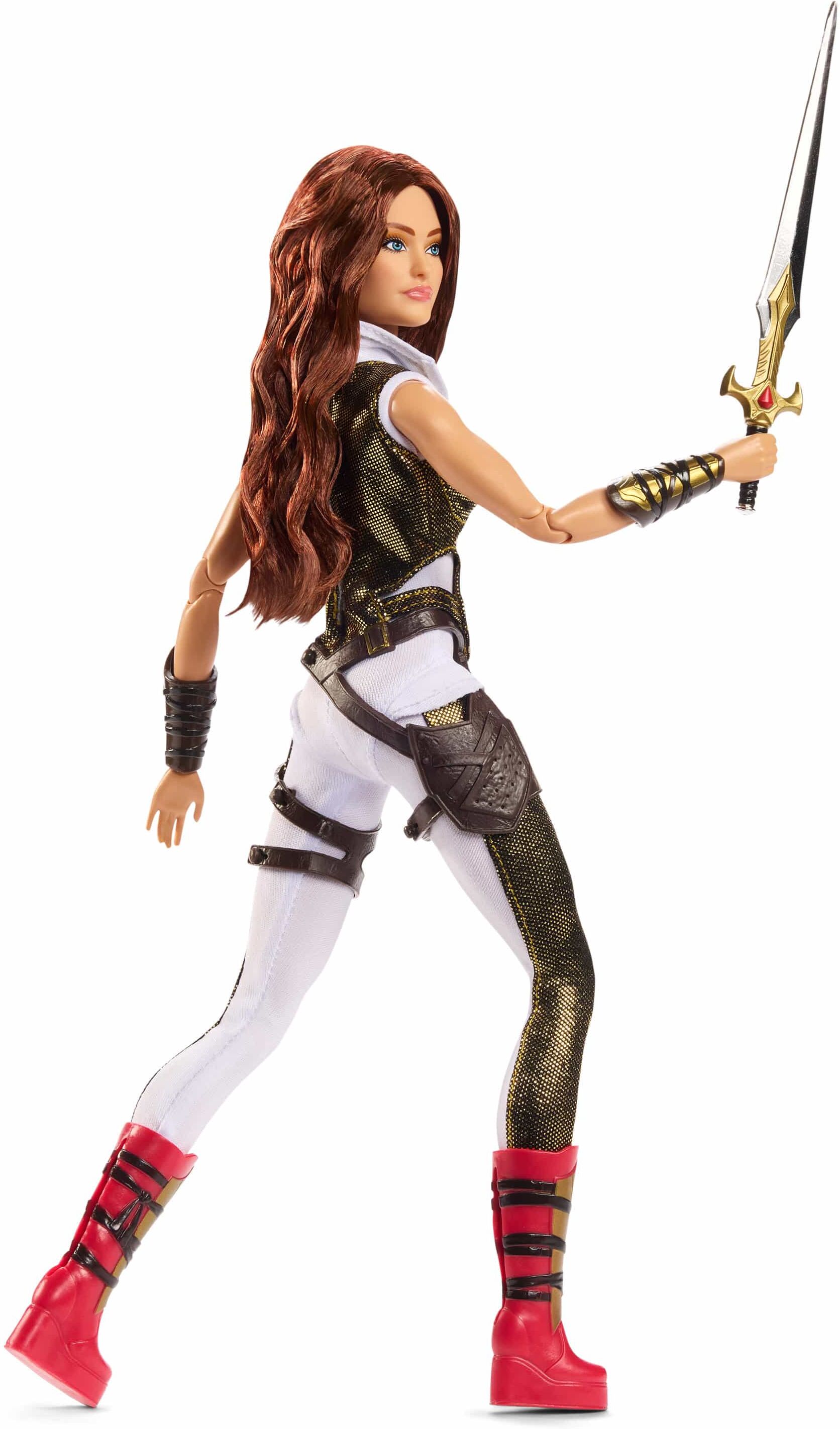 Mattel Barbie Signature Masters of the Universe Teela Collectible Doll Costume, White/Copper/Red
