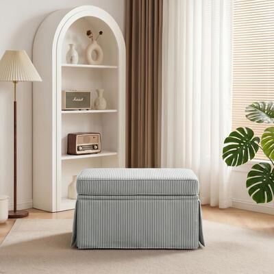 DREAMSIDEA Skirted Oversized Storage Ottoman