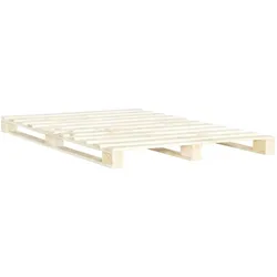 vidaXL Palettenbett Massivholz Kiefer 140×200 cm