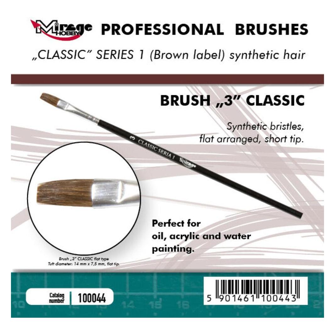 Mirage Hobby Mirage Brush Flat High Quality Classic Series 1 size 3 (3 mm) (100044)