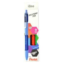 Pentel Druck-Kugelschreiber iZee, 4er Etui, Trendfarben (4x) (BX470-4COL)