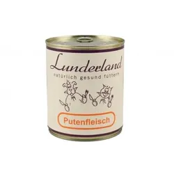 Lunderland Dose 800g Hundenassfutter 24 x 800 Gramm Putenfleisch